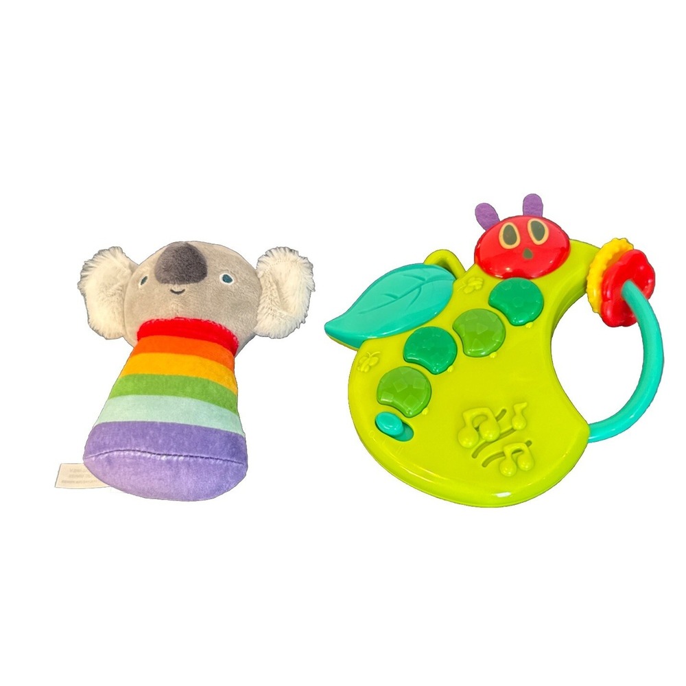 World of Eric Carle Plush Koala Rattle & Caterpillar Music Toy, Kids Preferred